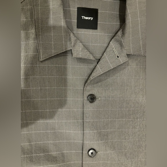 THE0RY SELK KELSO SEERSUCKER MINIMALIST NORMCORE CHORE SHIRT JACKET EUC XXL - Picture 7 of 13